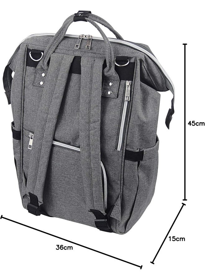 Dooky Unisex Modern Diaper Backpack, 15L, Grey Melange - 500ml - Image 5